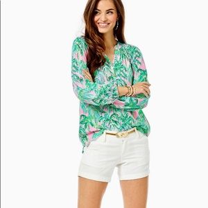 Pink Blossom Suite Views Lilly Pulitzer Elsa Silk Top Size XL Pink Blossom Suite Views Lilly Pulitzer Elsa Silk Top Size XL